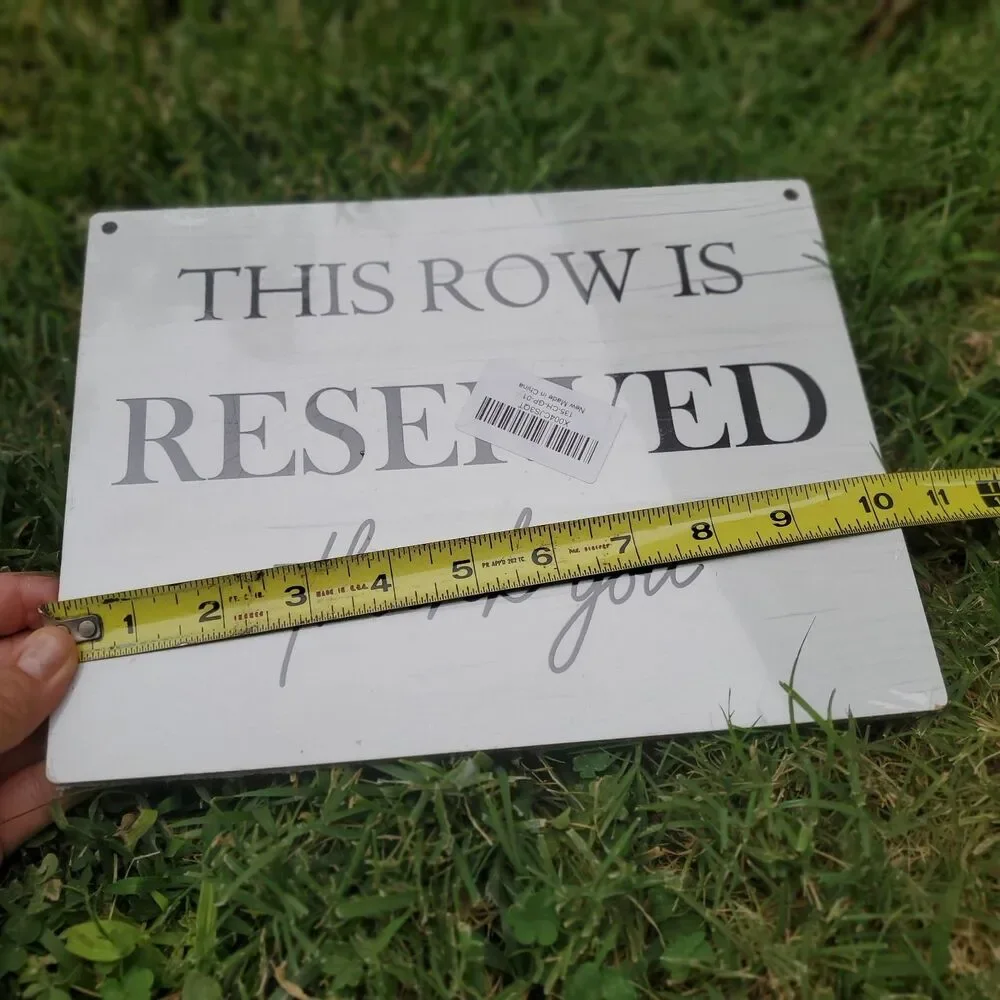 Ryeolo Reserved Seating Signs This Row Is Reserved Wooden Hanging Signs